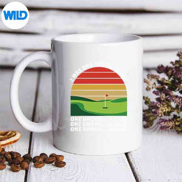 IWasOneUnderTodayRetroSunsetGolferGolfmug