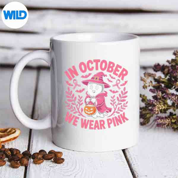 In October We Wear Pink Ghost Halloween Silhouette SVG PNG 7 InOctoberWeWearPinkGhostHalloweenmug
