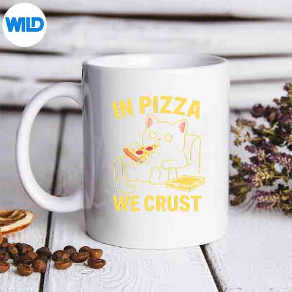 InPizzaWeCrustCatPizzaPunmug