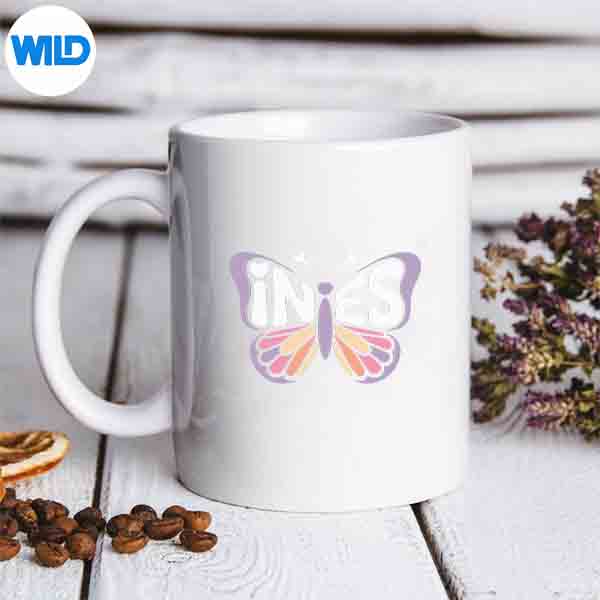 Ines Butterfly Personalized Cute Name Word Art Cut File 6 InesButterflyPersonalizedCuteNameWordArtmug