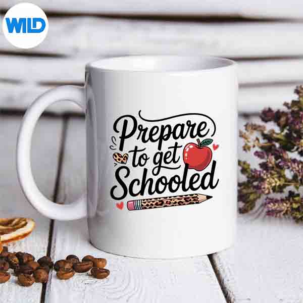 KindergartenTeacherAppleLeopardPrepareToGetSchooledmug
