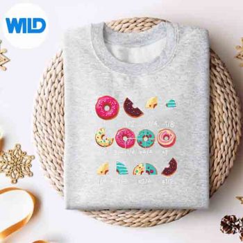 Math Donut Fraction Back To School Teacher Silhouette SVG PNG Cut File 4 MathDonutFractionBackToSchoolTeachersweater