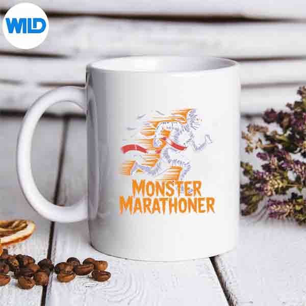 MonsterMarathonerHalloweenMummyRunnerFunnymug 1