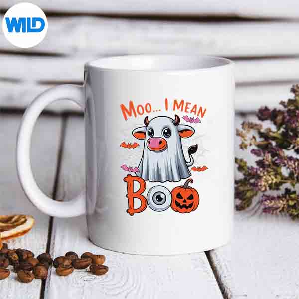 Moo I Mean Boo Halloween Farmer Cow Cosplay Boo Ghost Design for Cricut 7 MooIMeanBooHalloweenFarmerCowCosplayBooGhostmug