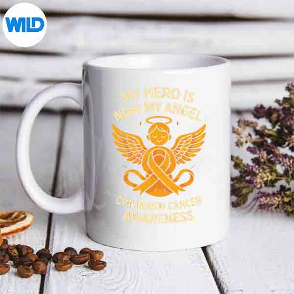 MyHeroIsNowMyAngelChildhoodCancerAwarenessMemorialsmug