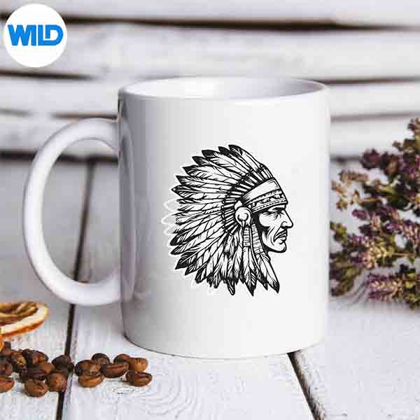 NativeAmericanDrawingIndianChiefNativeAmericanPridemug