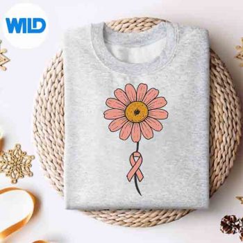 PinkRibbonSunflowerBreastCancerAwarenessGirlssweater
