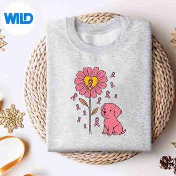 PinkRibbonSunflowerBreastCancerAwarenesssweater