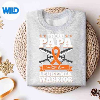 Proud Papa Of A Leukemia Warrior Papa Retro Orange Ribbon Silhouette SVG PNG Cut File 4 ProudPapaOfALeukemiaWarriorPapaRetroOrangeRibbonsweater