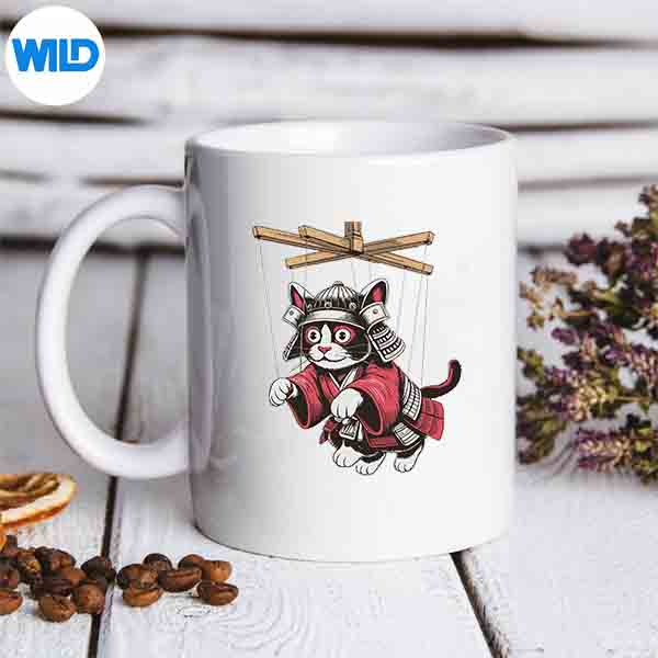 Puppeteer Puppet Samurai Cat Meme Japan Retro Vibes Digital Download 6 PuppeteerPuppetSamuraiCatMemeJapanRetroVibesmug