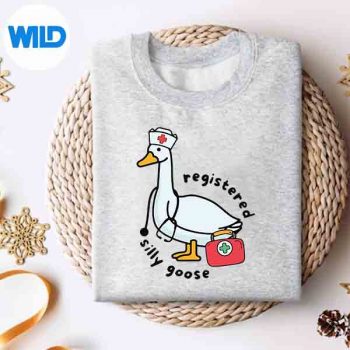 RegisteredSillyGooseNurseStethoscopeNursingAdultsweater
