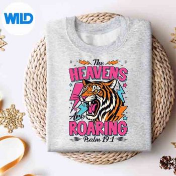 RetroTheHeavensAreRoaringTigerPsalm191Christiansweater