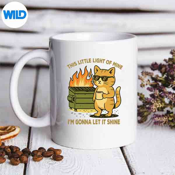 RetroThisLittleLightofMineDumpsterFireCatmug