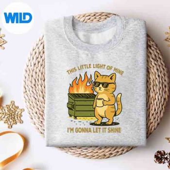 RetroThisLittleLightofMineDumpsterFireCatsweater