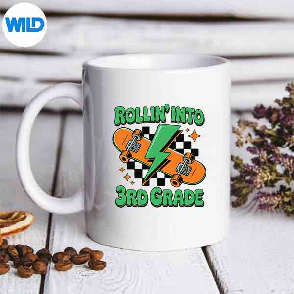 RollinInto3rdGradeSkateboardBackToSchoolmug