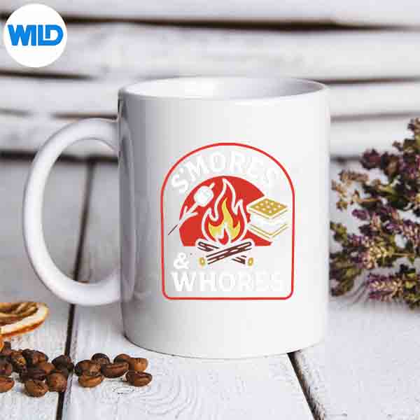 SmoresAndWhoresMarshmallowsCampfireCampingmug