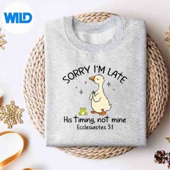 Sorry Im Late His Timing Not Mine Christian Goose PNG SVG for Cricut 4 SorryImLateHisTimingNotMineChristianGoosesweater