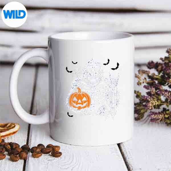 SpookyBigfootJackOLanternSkeletonHalloweenmug
