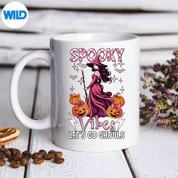 SpookyVibesHalloweenGhoulsCuteWitchLovermug