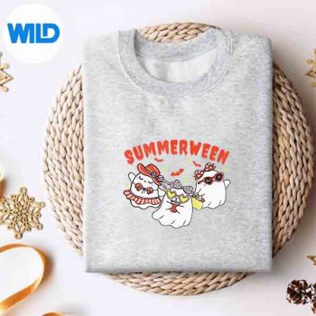 Summerween Skeleton Ghost Beach Party Halloween Vibes SVG Cut File 4 SummerweenSkeletonGhostBeachPartyHalloweenVibessweater