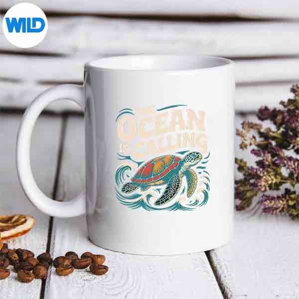The Ocean Is Calling Sea Turtle Ocean Art Design for Cricut 7 TheOceanIsCallingSeaTurtleOceanArtmug