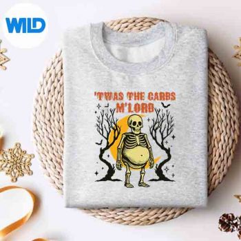 TwasTheCarbsMlordSkeletonRetroSpookyHalloweensweater