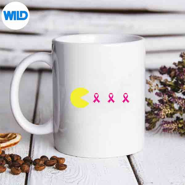 VideoGameEatingBreastCancerPinkRibbonGamingmug