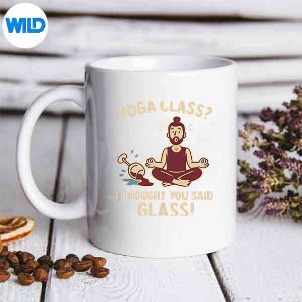YogaClassIThoughtYouSaidGlassWinemug