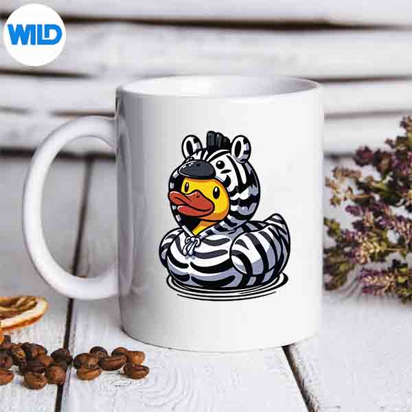 Zebra Rubber Duck Vintage Silhouette SVG PNG 7 ZebraRubberDuckVintagemug
