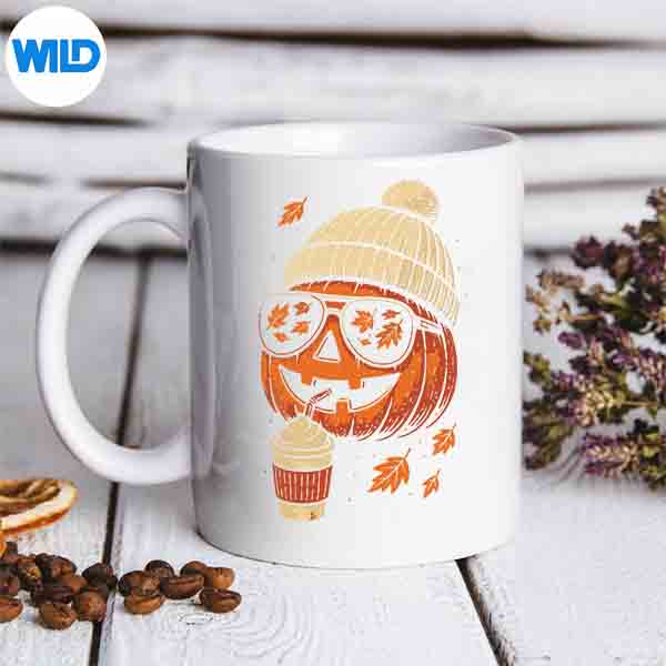 AutumnPumpkinJackolanternHalloweenVintagemug