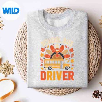 AutumnSchoolBusDriverFallThanksgivingFunnysweater