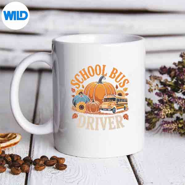 AutumnSchoolBusDriverFallThanksgivingLovemug
