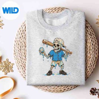 Baseball Skeleton Ice Cream Drip Baseball Youth SVG Cut File 4 BaseballSkeletonIceCreamDripBaseballYouthsweater