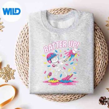 BaseballSkeletonIceCreamDrippingYouthsweater