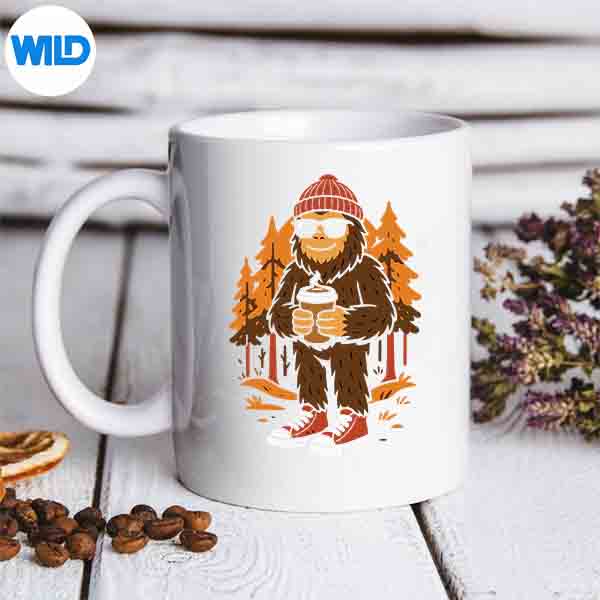 BigfootSasquatchHipsterHalloweenVintagemug