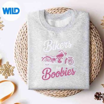 Bikers For Boobs Against Breast Cancer Awareness Motorcycle Retro Design for Cricut 4 BikersForBoobsAgainstBreastCancerAwarenessMotorcycleRetrosweater