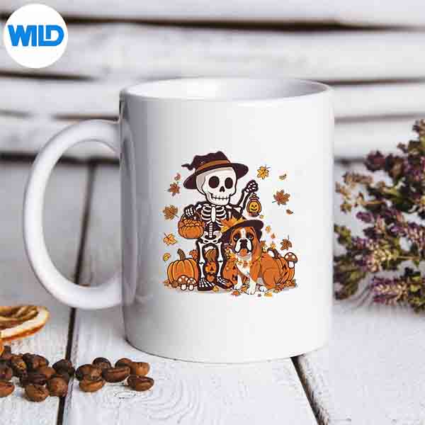 Boxer Skeleton Spooky Dog Lover Halloween Digital Download 6