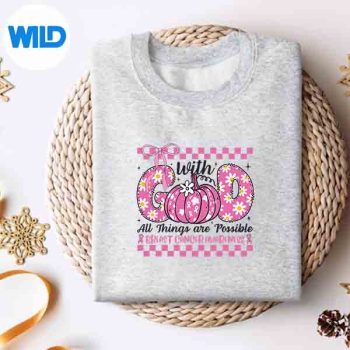 BreastCancerAwarenessMonthPumpkinPositiveSupportsweater