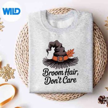 BroomHairDontCareWitchHalloweensweater