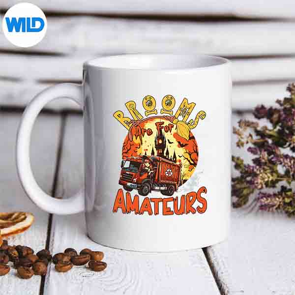 Brooms Are For Amateurs Halloween Driving Garbage Truck Silhouette SVG PNG Cut File 7 BroomsAreForAmateursHalloweenDrivingGarbageTruckmug
