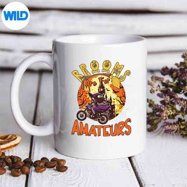 Brooms Are For Amateurs Halloween Witch Riding Dirt Bike Digital Design 7 BroomsAreForAmateursHalloweenWitchRidingDirtBikemug