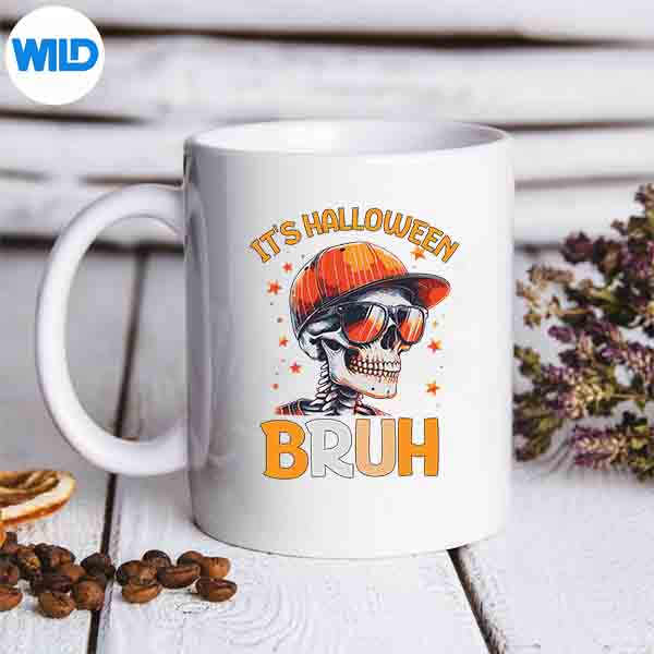Bruh Halloween Halloween Skeleton Vintage Digital Design 7 BruhHalloweenHalloweenSkeletonVintagemug