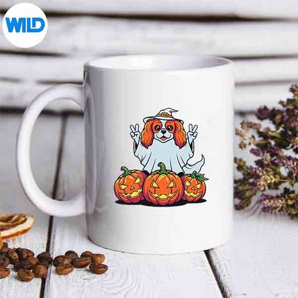 Cavalier King Charles Spaniel Ghost Pumpkin Boo Halloween Cut File 6 CavalierKingCharlesSpanielGhostPumpkinBooHalloweenmug