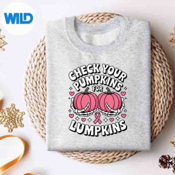 CheckYourPumpkinsBreastCancerAwarenessHalloweensweater