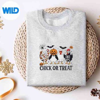 ChickOrTreatHalloweenChickenLoverWitchPumpkinsweater