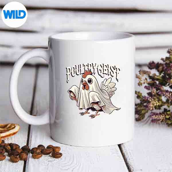 ChickenGhostPoultrygeistHalloweenFarmermug