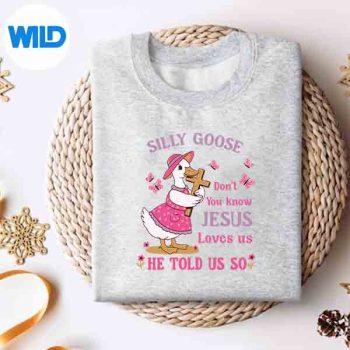 Christian Silly Goose Jesus Loves You Silhouette SVG PNG 4 ChristianSillyGooseJesusLovesYousweater
