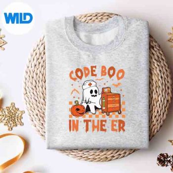 CodeBooInTheErNurseHalloweenGhostNurseEmergencysweater