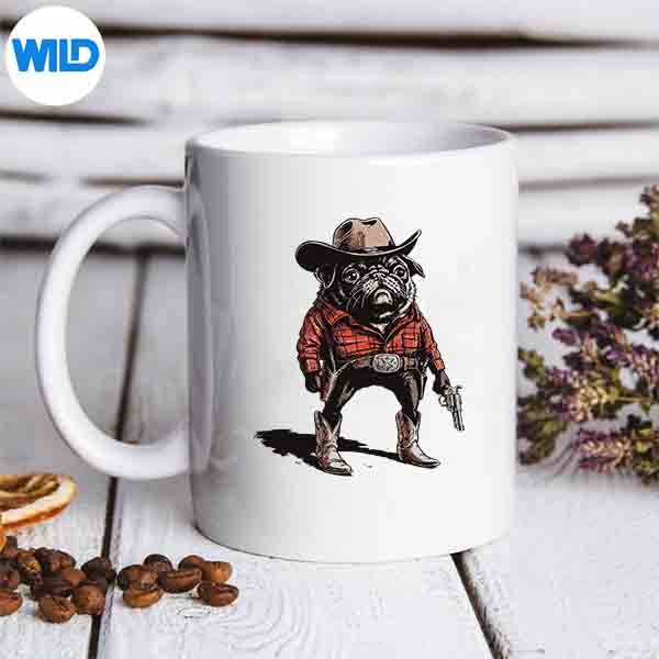 Cow Pug Dog Vintage SVG PNG Cut File 7 CowPugDogVintagemug