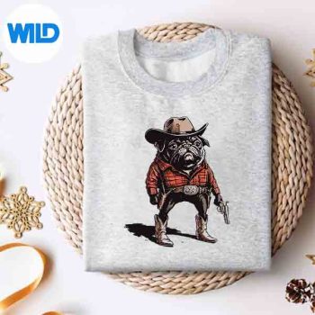 CowPugDogVintagesweater